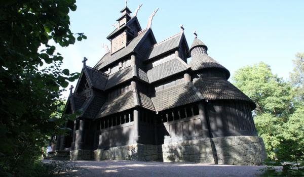 The stave church from Gol at the Norsk Folkemuseum in Oslo, Norway, has been dated to at least AD 1212.