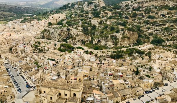 View of Scicli from the Complesso Santa Maria della Croce.