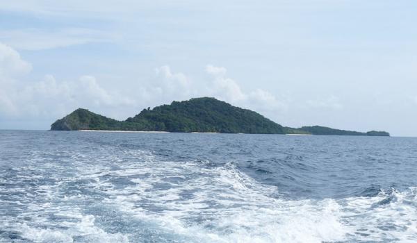 The island of Namena, shaped like a dragon.