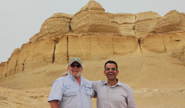 R.C. with Ibrahim Morgan near Cairo. Photo by Donna Pyle