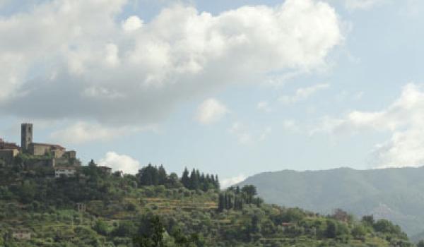 The village of San Quirico as seen from Casa Libra. 