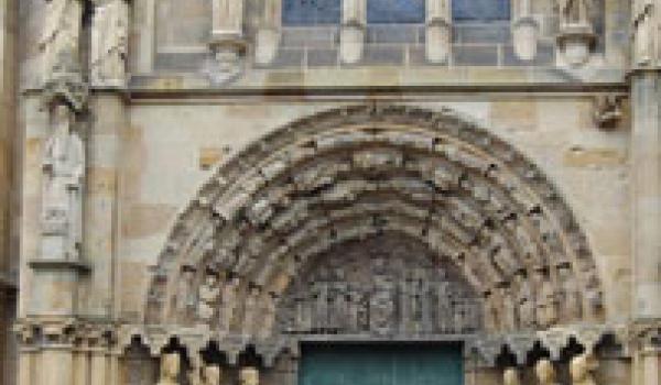 The entrance to the Liebfraukirche in Trier, Germany