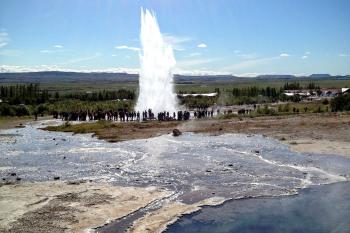 Iceland’s easy stopovers and dramatic scenery — like the geothermal field that’s home to Geysir on the Golden Circle — have quadrupled the number of tourists to the island since 2010.