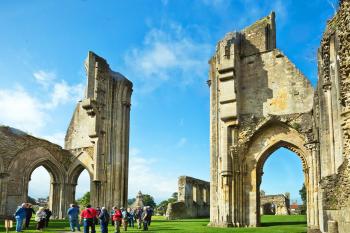 The evocative ruins of Glastonbury Abbey, in southwest England, mark one of the holiest spots in Great Britain. Photo by Addie Mannan