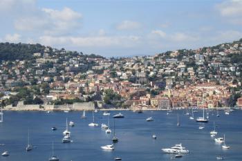 View of Villefranche-sur-Mer from Villa Ephrussi de Rothschild.