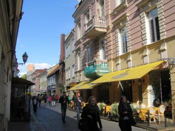 Area near Vilnius University, Vilnius, Lithuania.