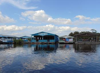 A floating community outside of Manaus.