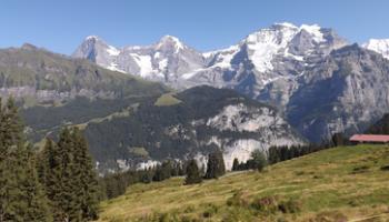 View from our balcony at Hotel Alpenblick in Mürren. Photo by Emily Moore