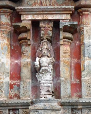 A detail of carvings at Airavatesvara Temple in the village of Darasuram, visited along with Madurai on a custom tour of southern India. Photo by Sandra Hicks