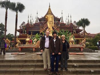 Stephen, Jordan and Vera in Yunjinghong, Yunnan, China.