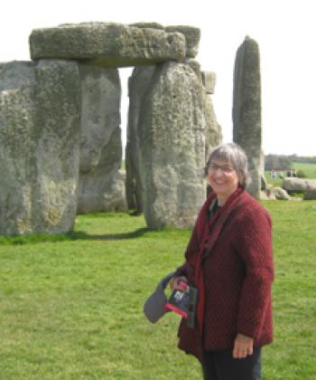 Anne Dini at Stonehenge — Wiltshire, England. 