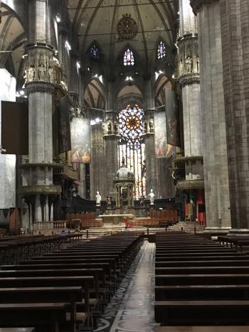 Interior of the Milan Cathedral.