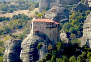 The Roussanou Monastery at Meteora.