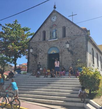 The main church in Bourg des Saintes.