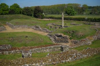 Roman Theatre of Verulamium in St. Albans, England. Photo by Diane Harrison