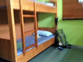 Typical sleeping accommodations in an albergue on the Camino de Santiago. Photo by Don Horel