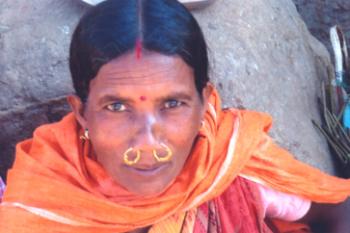 Kuttiya Kondh woman at the Tuesday market in Kothgarh, Odisha, eastern India.