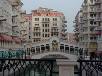 Qanat Quartier in Doha’s Pearl-Qatar artificial island development.