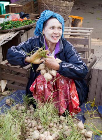  Market vendor in Magway, Myanmar.