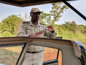 Our ranger, Sandysu, at Zulu Nyala.