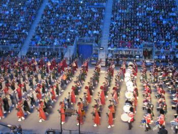 A glimpse of a Royal Edinburgh Military Tattoo performance.