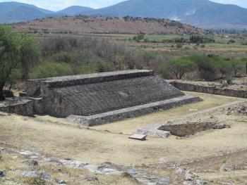 Ball court at Dainzú in southern Mexico.