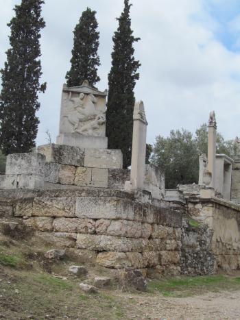 Street of Tombs with the grave relief of Dexileos — Kerameikos Archaeological Park, Athens. Photo by Paul Lalli