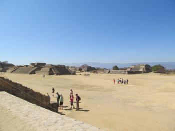 View over the Grand Plaza — Monte Albán, southern Mexico.