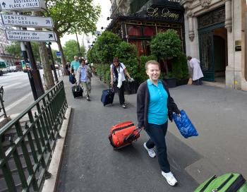 Whether it’s getting from the train station to your hotel or finding a taxi stand outside a subway station, in Europe you’ll probably walk with your bag much more than you think you will. Photo by Dominic Arizona Bonuccelli