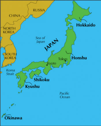 Map of Japan.