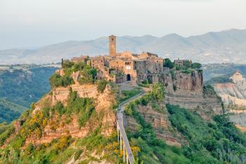 Civita, perched on a pinnacle. Photo by Dominic Arizona Bonuccelli