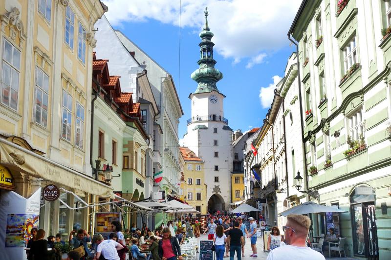 Bratislava’s old town has come a long way since it was nearly a ghost town in the Communist era. Photo by Rick Steves