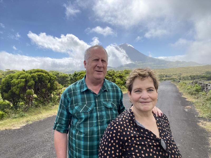 At 2,351 meters above sea level, the Azores' Mount Pico is Portugal's highest mountain. Photo by our guide Filipe