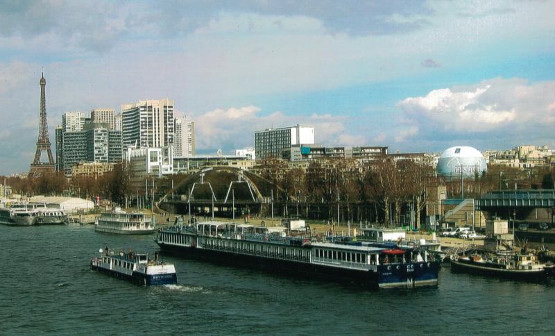 Our Grand Circle ship, the Bizet, docked in Paris.