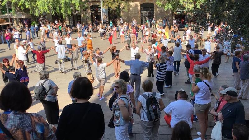 Sardana dancers in Barcelona.