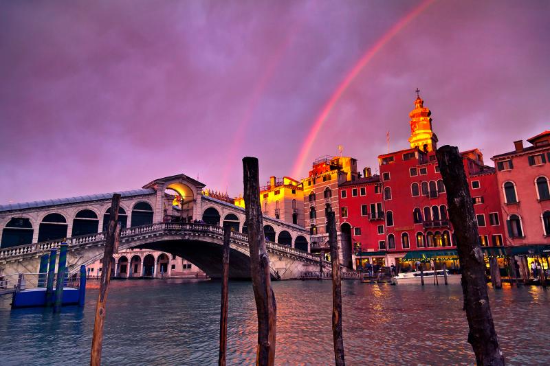 Romantic Venice with the Rialto Bridge. Photo by Dominic Arizona Bonuccelli